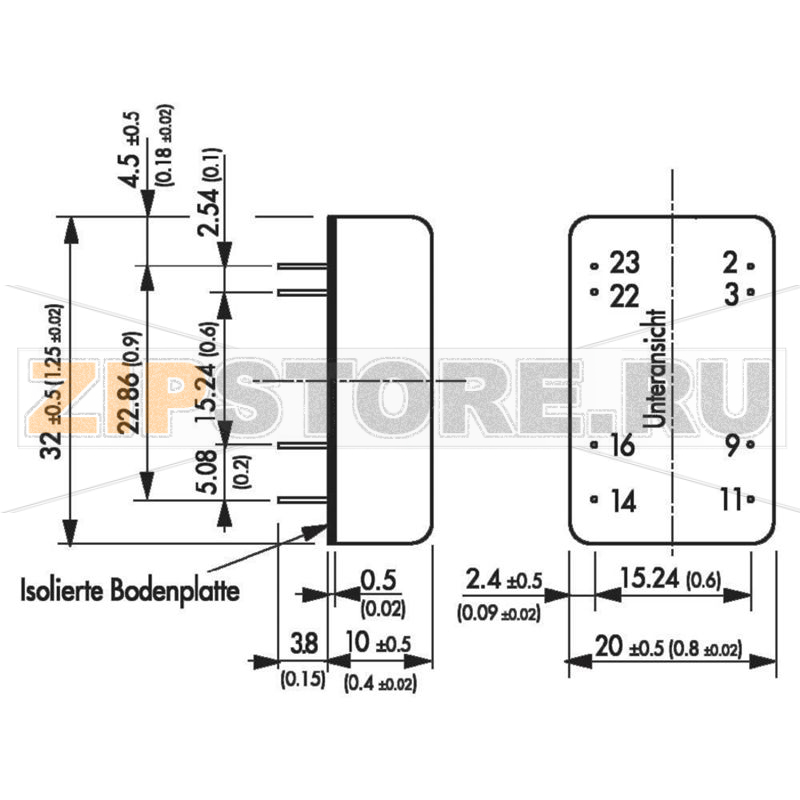 Преобразователь DC/DC Traco Power TEN 5-2423WI 