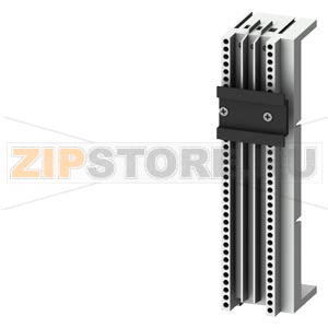 ШИННЫЙ АДАПТЕР, 45MM WIDTH 60MM SYSTEM, 5+10MM RAIL-THICK. OUTGOING TERM. TOP 1.5...4 MM2 WITH 1 SUPP. RAIL 35MM, ... 25 A FOR ANY SURFACE MOUNTING LENGTH 182MM Siemens 8US1250-5RM07 