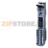 SIPLUS ET 200SP, базовый блок BU20-P16+A0+2B TX Rail, для применения на ж/д, рабочая температура -40 .. . +70&#176;C, TX до +85&#176;C в течение 10 минут, с конформным покрытием, на основе 6ES7193-6BP00-0BU0 . Базовый блок BU типа U0, упаковка: 1 шт., вты