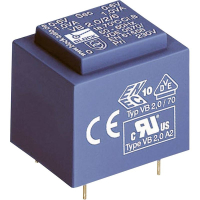 Трансформатор PCB, 1x230 В, 1x12 В/AC, 2.30 Вт, 191 мА Block VB 2,3/1/12