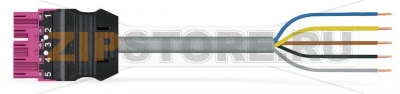 pre-assembled connecting cable; Eca; Plug/open-ended; 5-pole; Cod. B; 6 m; 1,50 mm; pink Wago 771-9995/206-607 Protected against mismating and maintenance-freeAdditional variable coding is possible.Components can be clearly printed on and color-coded to meet custom requirements....