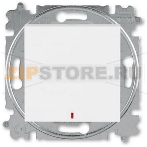 Переключатель одноклавишный с контрольной подсветкой, белый ABB 2CHH592545A6001 