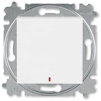 Переключатель одноклавишный с контрольной подсветкой, белый ABB 2CHH592545A6001