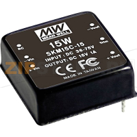 Преобразователь DC/DC, 1250 мА Mean Well SKM15C-12