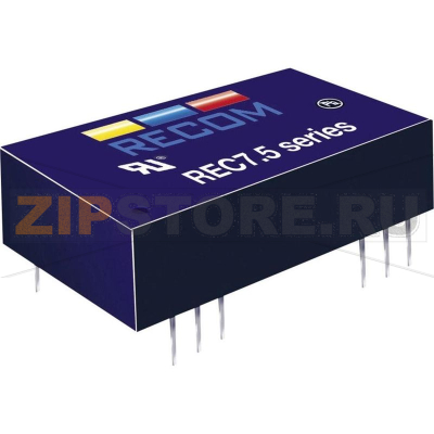 Преобразователь DC/DC, печатный монтаж, 24 В/DC, 3.3 В/DC Recom REC7.5-243.3SRW/H2/A/M 