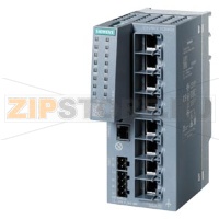 SCALANCE XC208EEC managed Layer 2 IE switch; IEC 62443-4-2 certified; 8x 10/100 Mbps RJ45 ports; 1x console port; diagnostics LED; redundant power supply; with painted printed circuit boards NAMUR NE21-compliant; temp. range -40 &#176;C to +70 &#176;C; mo
