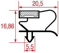 УПЛОТНИТЕЛЬ ВСТАВНОЙ 630X410 MM
