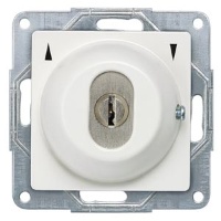 DELTA I-SYSTEM ТИТАНОВО-БЕЛЫЙ ВЫКЛЮЧАТЕЛЬ ЖАЛЮЗИС КЛЮЧЕМ 1-ПОЛЮС. 55Х55ММ МОНТИРУЕМЫЙ ПОД ШТУКАТУРКУ  С/БЕЗ ФИКСАЦИИ КРАЙНИХ ПОЗИЦИЙ В ОБОИХ НАПРАВЛЕНИЯХ Siemens 5TA7662