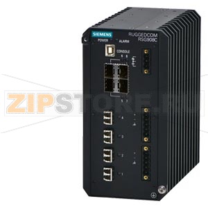 RUGGEDCOM RSG908C is an 8 port industrially hardened, fully managed Ethernet switch featuring integrated IEEE 1588 support for use in harsh industrial environments. The product has 4x 1Gbit/s SFP slots and 4x 100Mbit/s multimode LC ports (max 2km). -40&amp;#1 