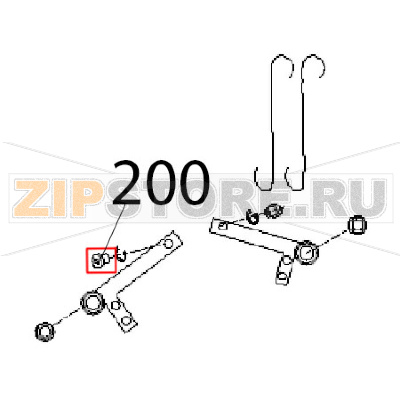 Boccola per molla Angelo Po KD130EAT Boccola per molla Angelo Po KD130EATЗапчасть на деталировке под номером: 200