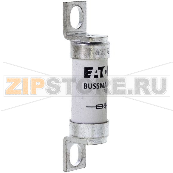 Предохранитель, 63 A, AC 690 В, DC 500 В, 200 кА, BS88, 19x77 мм, aR, BS Eaton 63A 690V AC TYPE T 