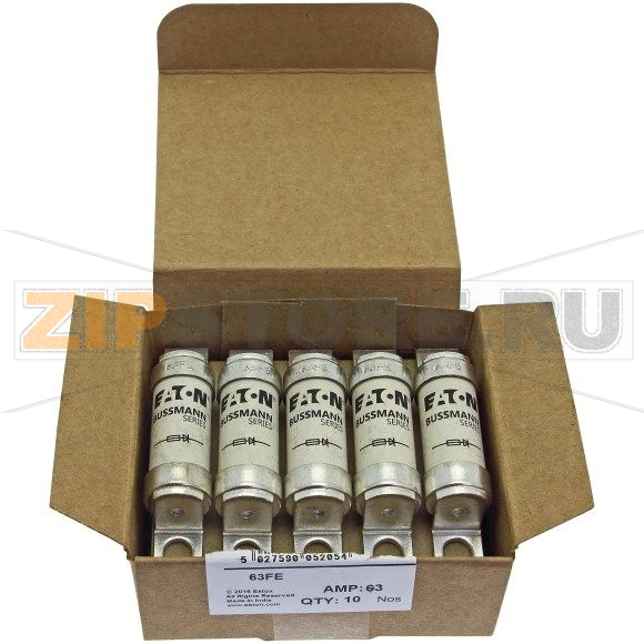 Предохранитель, 63 A, AC 690 В, DC 500 В, 200 кА, BS88, 19x77 мм, aR, BS Eaton 63A 690V AC TYPE T 