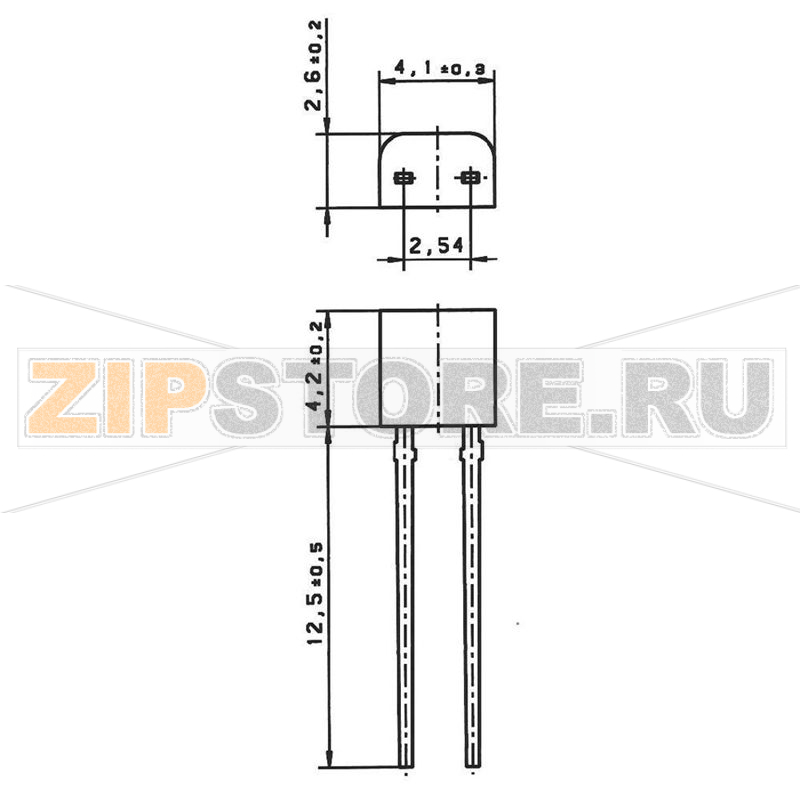 Датчик температурный, платиновый, корпус: TO 92, от -50 до 150°C Heraeus 