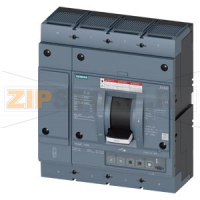 circuit breaker 3VA6 UL frame 800 breaking capacity class  C 100kA @ 480 V 4-pole, line protection ETU350, LSI, In=600A overload protection Ir=240A ...600A short circuit protection Isd=1,5... 12 x Ir, Ii=12 x In Siemens 3VA6560-7HN46-2AA0
