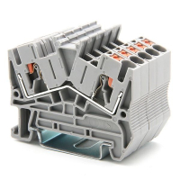 Клемма проходная Push-in, серая CHIKU RPV 2,5S