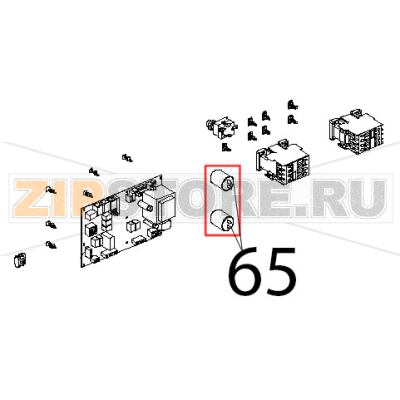 Condens. icar PRL 5 uF, 450 V, faston Unox XVC 504 Condens. icar PRL 5 uF, 450 V, faston Unox XVC 504Запчасть на деталировке под номером: 65