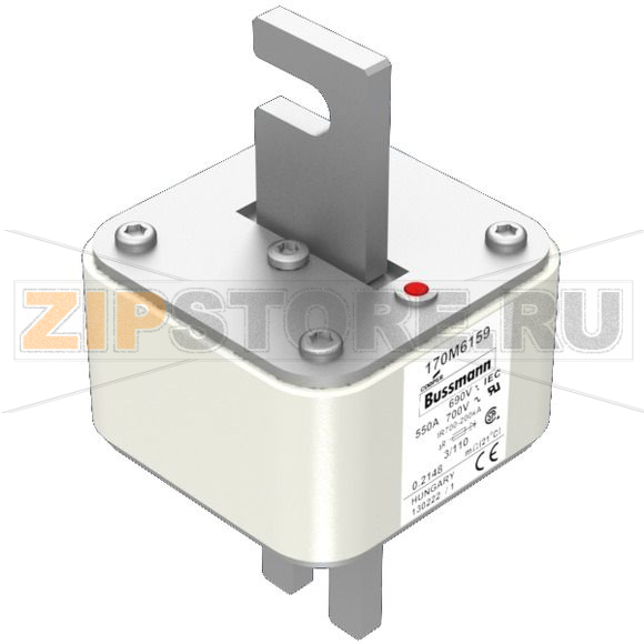 Предохранитель, 550 A, AC 690 В, 200 кА, 3, 76x90x139 мм, aR, DIN, IEC Eaton FUSE 550A 690V 3/1 