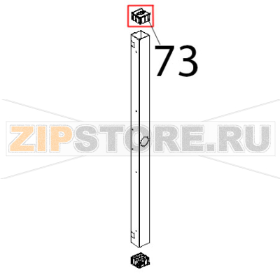 Tappo estetico colonnina porta Unox XVC 515G Tappo estetico colonnina porta Unox XVC 515GЗапчасть на деталировке под номером: 73