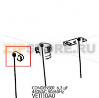 Condenser 6,3 ?F 450VAC 50/60HZ Unox XB 893