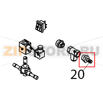 Штуцер 1/2&quot; шx, 12 мм Abat ЛГ-620Ч-02 Штуцер 1/2" шx, 12 мм Abat ЛГ-620Ч-02Запчасть на деталировке под номером: 20