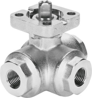 Кран шаровой Festo VZBA-1/4"-GGG-63-32L-F0304-V4V4T