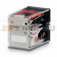 Реле силовое миниатюрное электромеханическое Omron MY2 24VAC (S)