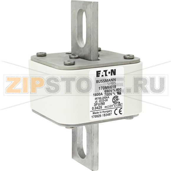 Предохранитель, 1600 A, AC 690 В, size 3, 76x92x135 мм, aR, IEC UL Eaton FUSE 1600A 690V 3FU/9 