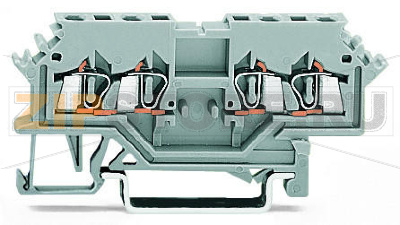 Двухпотенциальные клеммы; 1,5; боковые маркировочные разъемы; для DIN-рейки 35 x 15 и 35 x 7,5; CAGE CLAMP®; 1,50 mm; серые Wago 279-626 