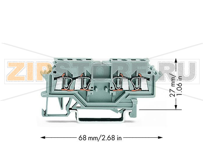 Двухпотенциальные клеммы; 1,5; боковые маркировочные разъемы; для DIN-рейки 35 x 15 и 35 x 7,5; CAGE CLAMP®; 1,50 mm; серые Wago 279-626 