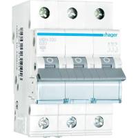 Выключатель автоматический 3-полюсной, 20 А, 1 шт Hager MBN320