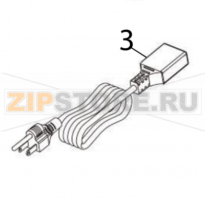 Power cord / CH TSC MH240 Power cord / CH TSC MH240Запчасть на деталировке под номером: 3Название запчасти TSC на английском языке: Power cord / CH MH240.