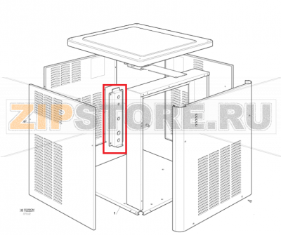 Halter für Rückwand Scotsman MF 56 ASR   Halter für Rückwand Scotsman MF 56 ASRЗапчасть на сборочном чертеже под номером: 3Название запчасти Scotsman на немецком языке: Halter für Rückwand Scotsman MF 56 ASR