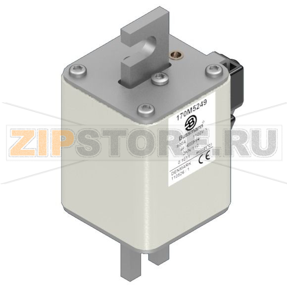 Предохранитель, 900 A, AC 1100 В, 100 кА, size 2, 61x77x138 мм, aR, DIN, IEC Eaton FUSE 900A 11 
