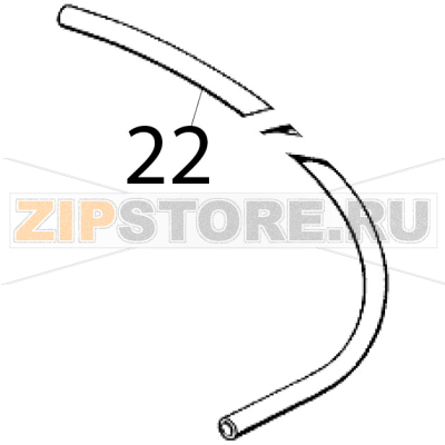 Tubo in plastica-per metro Scotsman MF 46 WS Tubo in plastica-per metro Scotsman MF 46 WSЗапчасть на деталировке под номером: 22