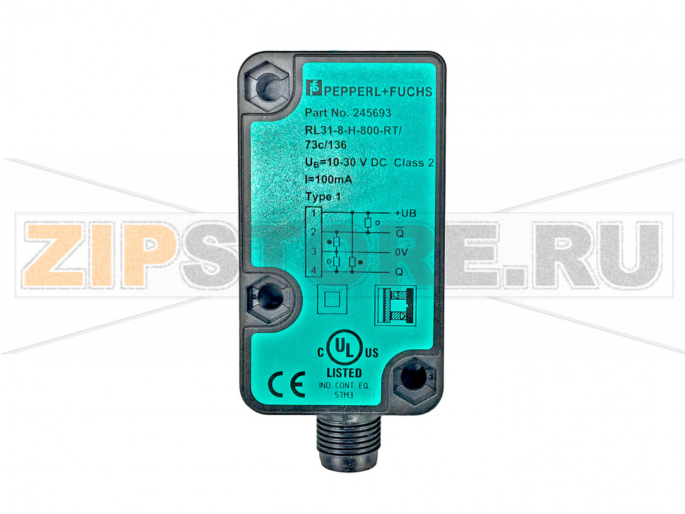 Диффузный датчик Background suppression sensor RL31-8-H-800-RT/73c/136 Pepperl+Fuchs Описание оборудованияTriangulation sensor with background suppression for standard applications, large housing design, 800 mm adjustable detection range, red light, dark on, push-pull output, M12 plug