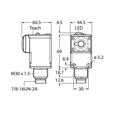 Датчик ультразвуковой Turck Q45ULIU64ACRQ 