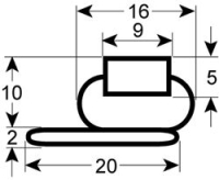 DOOR GASKET PROFILE 9968