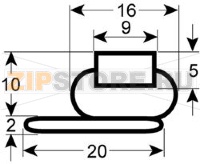 DOOR GASKET PROFILE 9968