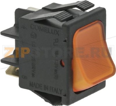 ОДНОПОЛЮСНАЯ КНОПКА ОРАНЖЕВАЯ 16A 250В 