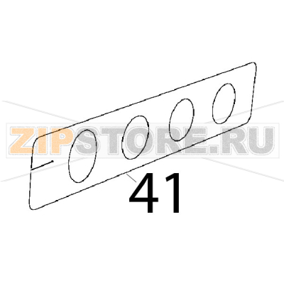 Mascherina serigrafata liev. manuale Unox XL 413 Mascherina serigrafata liev. manuale Unox XL 413Запчасть на деталировке под номером: 41