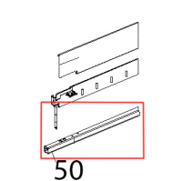 Listello quadro inf porta inox Unox XBC 404