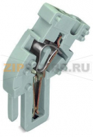 Оконечный модуль для 1-проводной розетки; угловые; 4 mm?; 1-пол.; 4,00 mm?; серые Wago 769-515