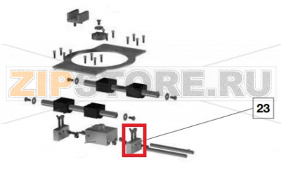 Blocchetto Porta Aste Guida Sigma SPM 30                  Blocchetto Porta Aste SPM 30Запчасть на сборочном чертеже под номером: 23Название запчасти Sigma на итальянском языке: Blocchetto Porta Aste SPM 30