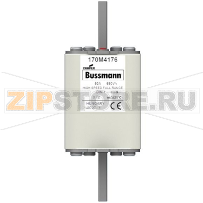 Предохранитель, 50 A, AC 690 В, 200 кА, DIN 1, 52x66x135 мм, gR, DIN, IEC Eaton FUSE 50A 690V D 