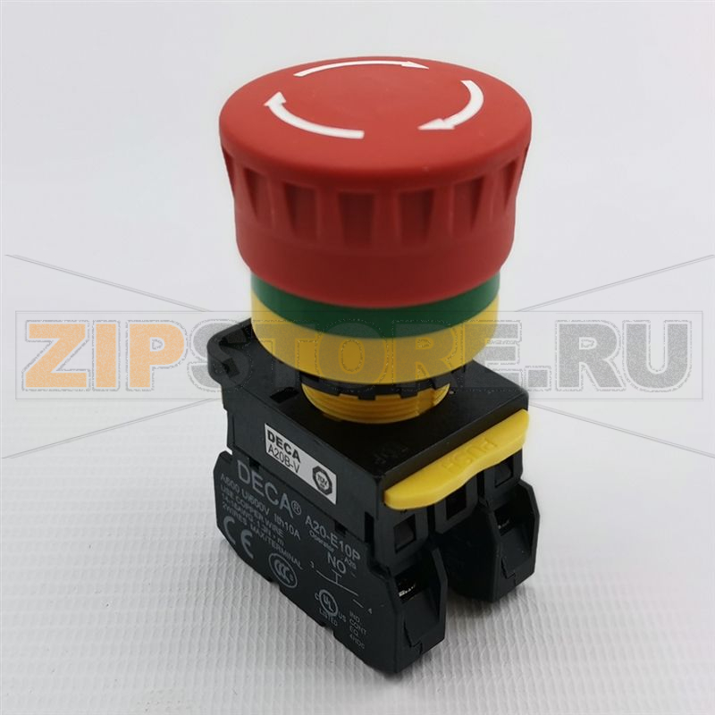 Кнопка аварийной остановки 240 В/AC, 6 A, IP65, 1 шт DECA A20B-V4E20R 