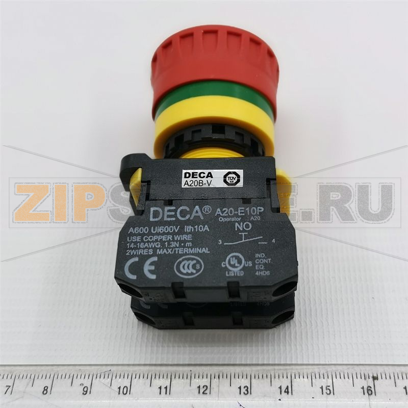 Кнопка аварийной остановки 240 В/AC, 6 A, IP65, 1 шт DECA A20B-V4E20R 