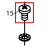 Countersunk screw M-4x8 Fagor FI-2700I