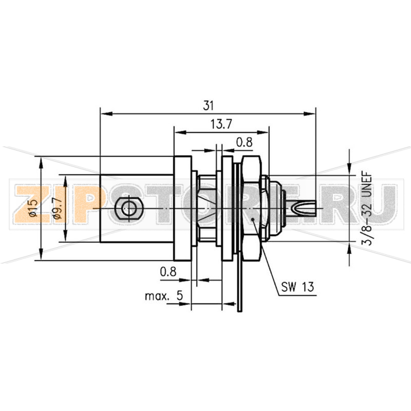 Разъем BNC, 75 Ом, 1 шт Telegärtner J01003B1286 