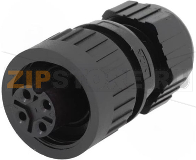 Разъем круглый 400 В, 16 А, 3+PE, IP67, 4 контакта Hirschmann CA 3 LD 