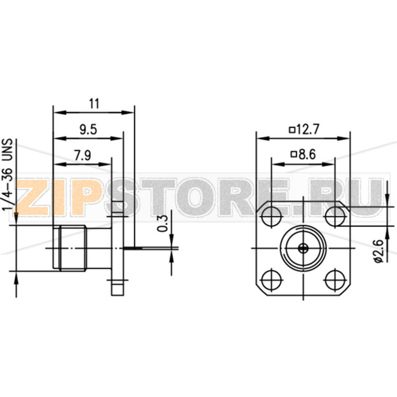 Разъем SMA, 50 Ом, 1 шт Telegärtner J01151A0851 